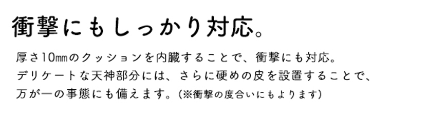 衝撃にもしっかり対応