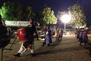富山市婦中町熊野＆上冨居納涼祭にて「なんくるエイサー」の地方として出演